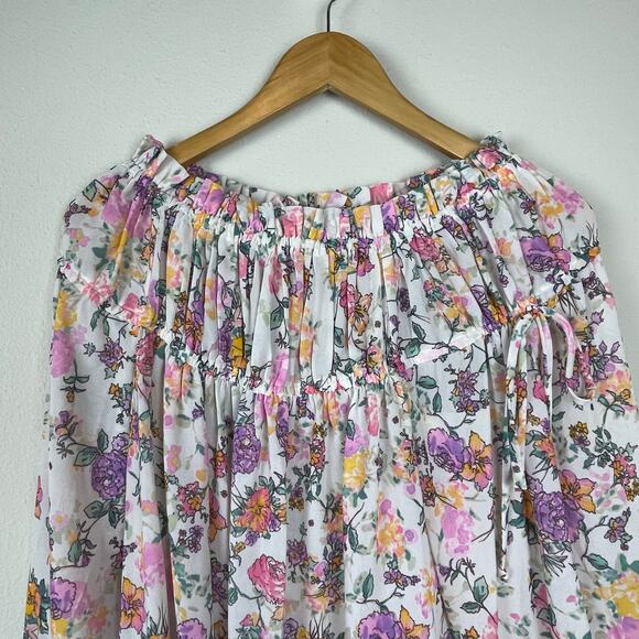 Tularosa Women's Boho Peasant Top with Bell Sleeves – Size M - Picture 2 of 10